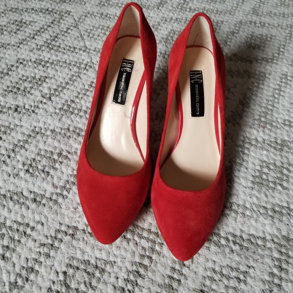 INC Red High Heels 6
